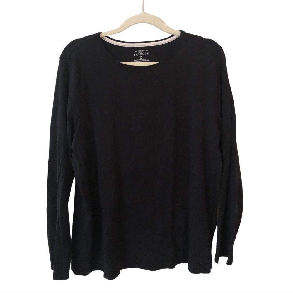 Talbots black long sleeve t-shirt 2X